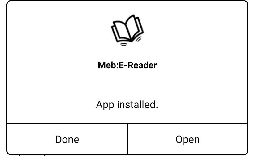 หน้าต่างบอกว่าลงแอพเสร็จแล้ว มีปุ่มเสร็จสิ้นกับปุ่มเปิดแอพ