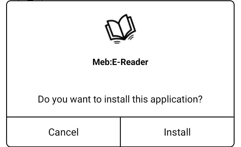 หน้าต่างถามยืนยันว่าต้องการติดตั้งแอพใช่ไหม มีปุ่มยกเลิก และปุ่มติดตั้ง